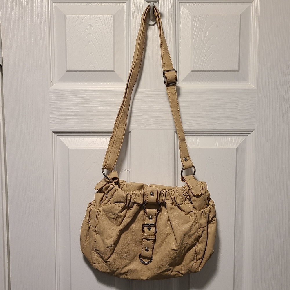 Fashion Express Tan Leather Like Shoulder Bag NWOT
